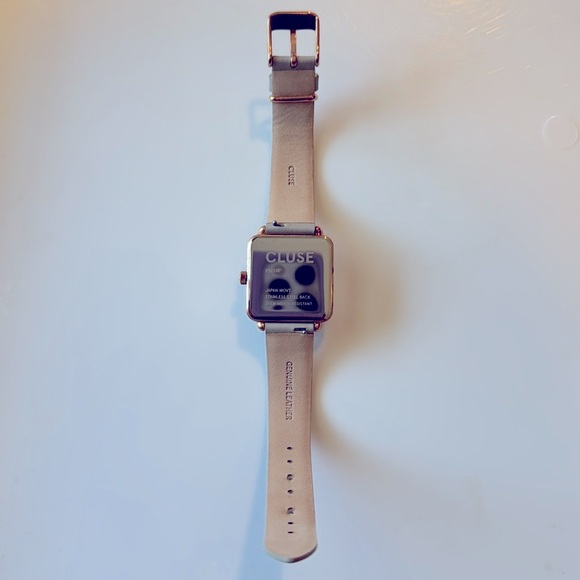 CLUSE La Garconne Rose Gold White Dial & Grey Leather Strap Watch main image 14